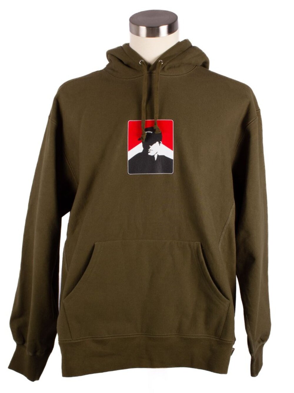 SUPREME PORTRAIT DARK OLIVE HOODED SWEATSHIRT FW20 COTTON HOODIE